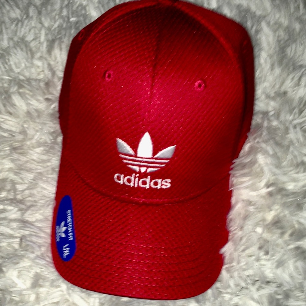 Adidas Diamond Red Fitted Cap sz LG/XL